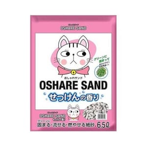 日本Oshare 日本Oshare Sand 紙貓砂 肥皂味 6.5L  TBS 5L  正面圖
