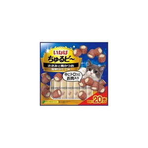 日本INABA 日本INABA 貓零食 軟心零食粒 雞肉和烤魚海鮮扇貝風味 10g 20袋入 10g  正面圖