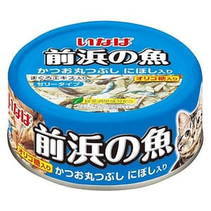 CIAO CIAO 貓罐頭 INABA 前浜の魚 原條拆肉鰹魚+小魚乾 115g 115g 正面圖