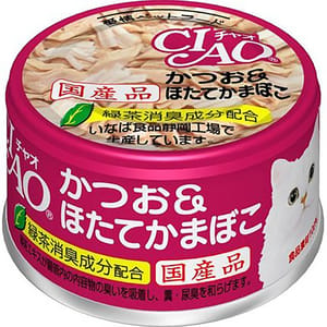 CIAO CIAO 貓罐頭 鰹魚+扇貝 85g 85g 正面圖