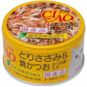 CIAO CIAO 貓罐頭 雞肉+燒鰹魚+鰹節 85g 85g 正面圖