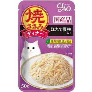 CIAO CIAO 貓濕糧 日本燒雞肉晚餐包 扇貝 40g 40g  正面圖