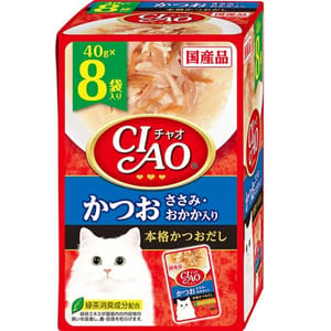 CIAO CIAO 貓濕糧 鰹魚雞肉 40g 8袋入 40g 正面圖