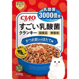 CIAO CIAO 貓糧 日本3000億個乳酸菌 鰹魚+扇貝 200g 200g  正面圖