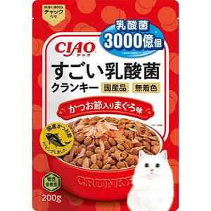 CIAO CIAO 貓糧 日本3000億個乳酸菌 鰹魚+金槍魚 200g 200g 正面圖