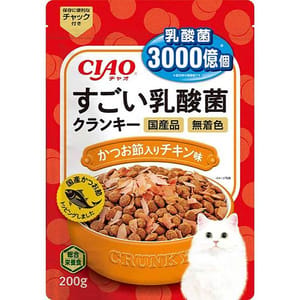 CIAO CIAO 貓糧 日本3000億個乳酸菌 鰹魚+雞肉 200g 200g 正面圖