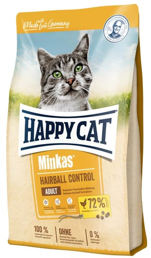 Happy Happy Cat Minkas 全貓糧 毛球控制配方 1kg 1kg 正面圖