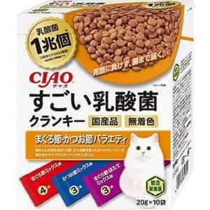 CIAO CIAO 貓糧 日本1兆個乳酸菌 金槍魚+鰹魚雜錦 20g 10袋入 20g 正面圖
