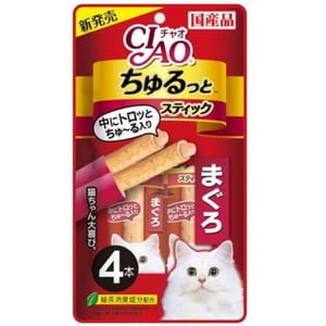 CIAO CIAO 貓零食 日本軟心流心棒 金槍魚味 4本入   背面圖