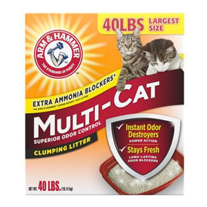 ARM ARM & HAMMER貓砂 特強凝結力配方 Multi Cat 40lbs 40lb 正面圖
