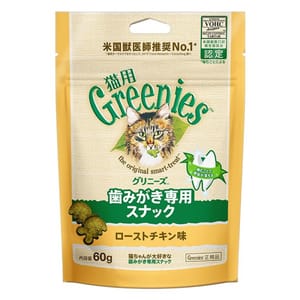日本Greenies 日本Greenies Dental Treats貓齒靈 貓零食 貓咪潔齒餅 雞肉味 60g 60g  正面圖