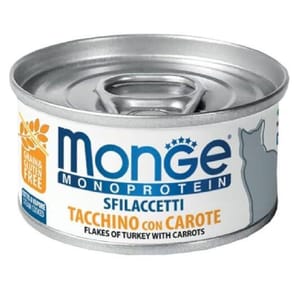 Monge Monge 貓罐頭 單一蛋白系列 火雞蘿蔔 80g 80g  正面圖