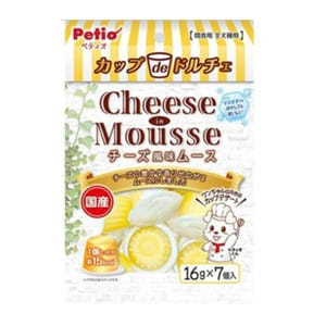 Petio Petio 狗零食 日本產低卡路里 芝士味杯裝慕斯 112g 112g 正面圖