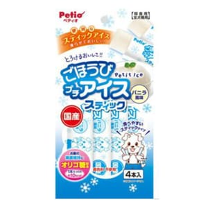 Petio Petio 狗零食 日本產雲尼拿啫喱條 腸胃健康-可雪凍 4支裝 正面圖