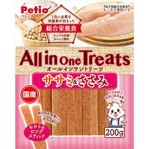 Petio Petio 狗零食 日本產All in One Treats 綜合營養 雞胸肉長條 200g 200g 正面圖