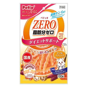 Petio Petio 狗零食 日本產 零脂肪低卡雞胸肉及甘薯雙色波浪條 腸胃健康 100g 100g 正面圖