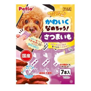 Petio Petio 狗零食 日本產高纖甘薯醬 腸胃健康 水分補充 7支裝 正面圖