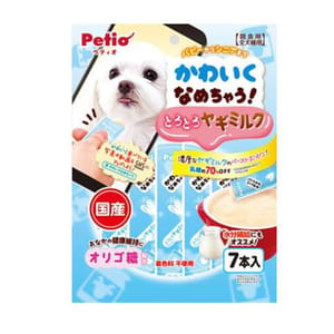 Petio Petio 狗零食 綜合營養 日本產低脂山羊醬 健康腸道 水分補充 7支裝   正面圖