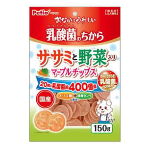 Petio Petio 狗零食 日本產 乳酸菌 低脂雞胸肉蔬菜圓片 腸道健康 150g 150g 正面圖