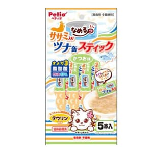 Petio Petio 吞拿魚&鰹魚&雞胸肉貓濕糧條5支裝 正面圖