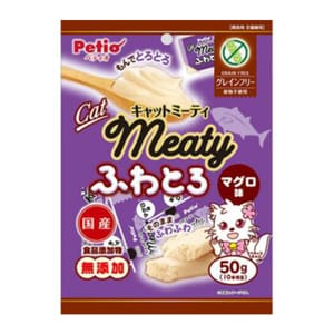 Petio Petio Meaty 貓零食 日本產無穀物 鬆軟吞拿魚肉醬 50g 50g 正面圖