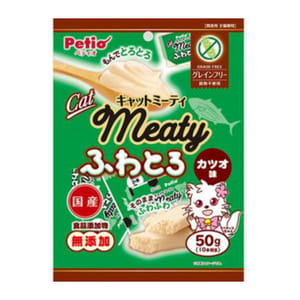 Petio Petio Meaty 貓零食 日本產無穀物 鬆軟鰹魚肉醬 50g 50g 正面圖