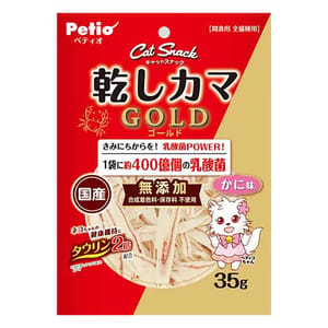 Petio Petio 貓零食 日本產 乳酸菌白身魚絲 蟹味 牛磺酸2倍 35g 35g 正面圖