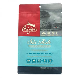 Orijen Orijen 貓糧 渴望貓糧 貓糧 無穀物貓糧 Six Fish 六種魚味 340g 340g 正面圖