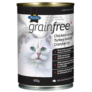 Fussy Fussy Cat 無穀物尿道罐 火雞雞肉蔓越莓 400g 400g  正面圖