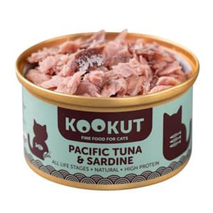 KOOKUT KOOKUT 貓罐頭 天然太平洋吞拿魚沙甸魚 70g 70g  背面圖