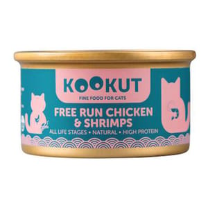 KOOKUT KOOKUT 貓罐頭 天然放養雞鮮蝦 70g 70g 正面圖