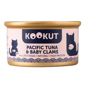 KOOKUT KOOKUT 貓罐頭 天然太平洋吞拿魚蜆仔肉 70g 70g 正面圖