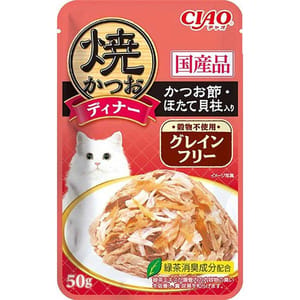 CIAO CIAO 肉泥 貓零食 無穀物 鰹魚+扇貝 50g 50g  正面圖