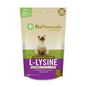 Pet Pet Naturals 功能小食 貓貓離氨酸增強免疫配方 雞肝味 60粒 90g 60粒 正面圖