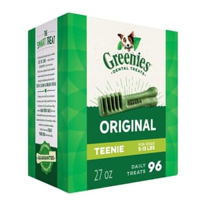 Greenies Greenies 狗零食 Original Teenie 潔齒骨 的骰犬用 96支 27oz 27oz 犬用 正面圖