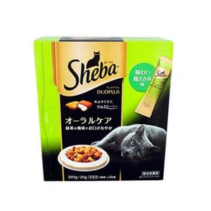 日本Sheba 日本Sheba Duo 夾心餡餅貓咪乾糧 成貓口腔護理配方 200g 200g 正面圖