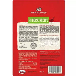 Stella & Chewy's Stella & Chewy's 凍乾生肉狗小食 鴨肉配方 3.25oz 25oz 背面圖