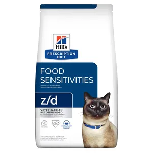 Hills Hills 處方糧 貓糧 z/d 皮膚及食物敏感配方 4lbs 4lb  正面圖