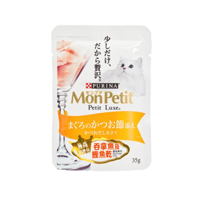 MonPetit MonPetit 貓濕糧 Luxe 極尚料理包系列 吞拿魚及鰹魚乾 35g 35g 正面圖