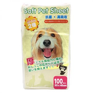 Soft Soft Pet Sheet 超厚 寵物尿墊 狗尿墊 狗尿片 [33*45 S碼 100枚]   正面圖