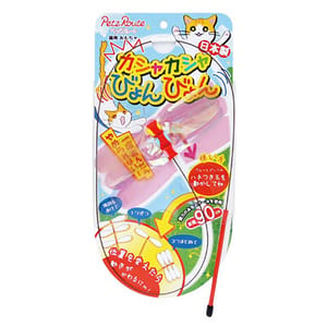 日本Petz 日本Petz Route 鋼絲飛翔逗貓棒 3隻蜻蜓 90cm 正面圖