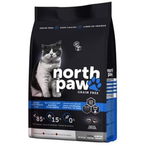 North North Paw 貓糧 無穀物老貓或室內貓配方 雞肉+魚 5.8kg 8kg 正面圖