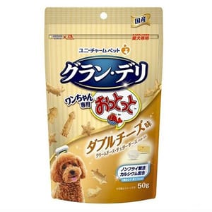 Unicharm Unicharm 狗零食 日本狗狗魚仔餅 雙重芝士味 50g 50g 正面圖