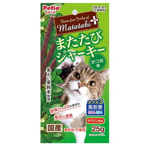 Petio Petio 貓零食 日本產 木天蓼 鰹魚肉條 皮毛護理 Japan skin&Coot Bonito Flavor Silwervine Jerky Stlck for Cat 25g 25g 正面圖