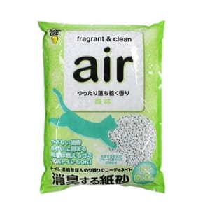 日本Super 日本Super Cat air除菌消臭 紙貓砂 森林青 6.5L 5L  正面圖