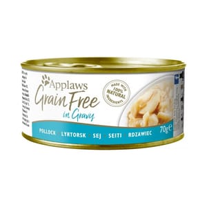 Applaws Applaws 貓罐頭 天然優質無穀物鱈魚 Grain Free Pollock in Gravy 70g 70g 正面圖