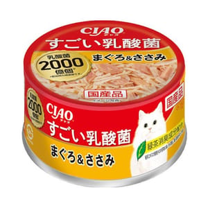 CIAO CIAO 貓罐頭 2000億個乳酸菌 金槍魚+雞肉 85g 85g  正面圖