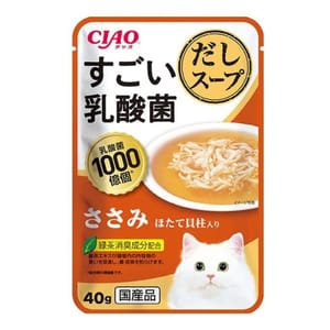 CIAO CIAO 貓濕糧 1000億個乳酸菌 雞肉+扇貝 40g 40g  正面圖
