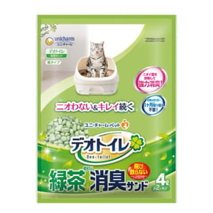 Unicharm Unicharm 日本消臭大師防飛散消臭 紙貓砂 綠茶味 2L 2L 正面圖