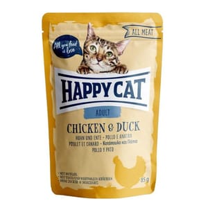 Happy Happy Cat 成貓雞肉及鴨肉濕包 85g 85g  正面圖